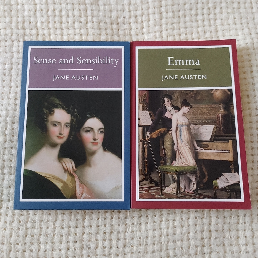 Jane Austen Emma & Sense & Sensibility Set of 2 Books Paperback